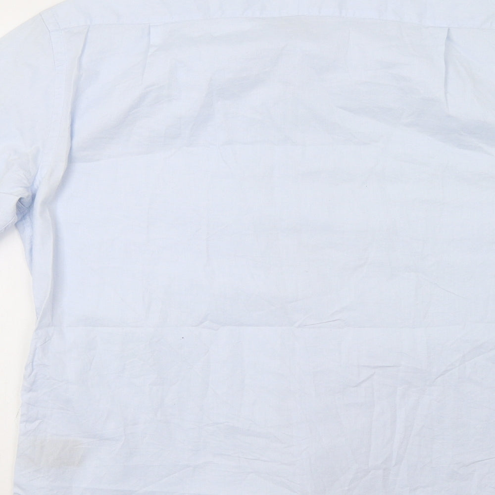 Hardy Amies Mens Blue    Dress Shirt Size 15.5