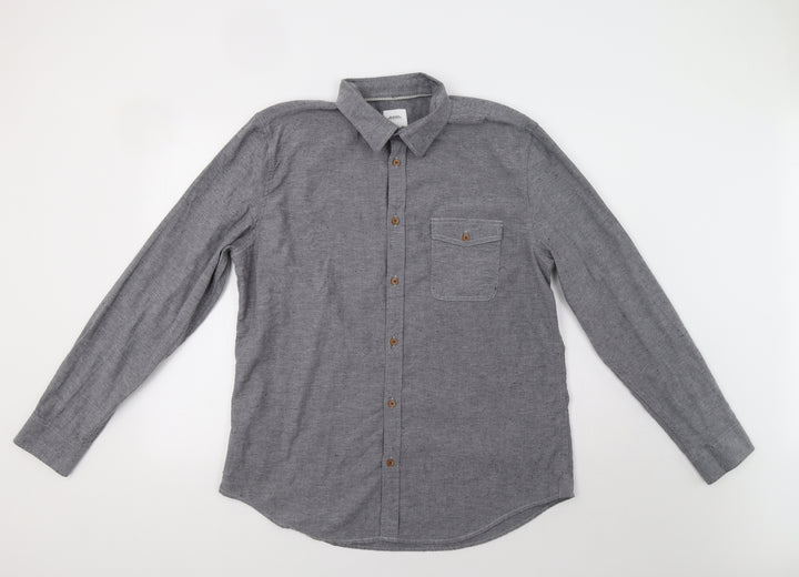 Burton Mens Grey Button-Up Size XL
