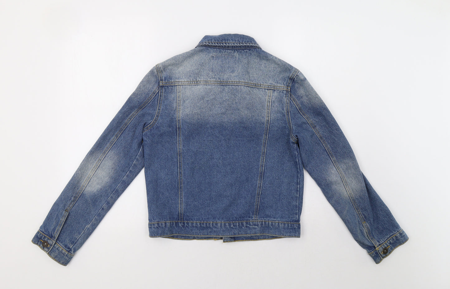 Liquor & Poker Womens Blue  Denim Jacket Coatigan Size 10