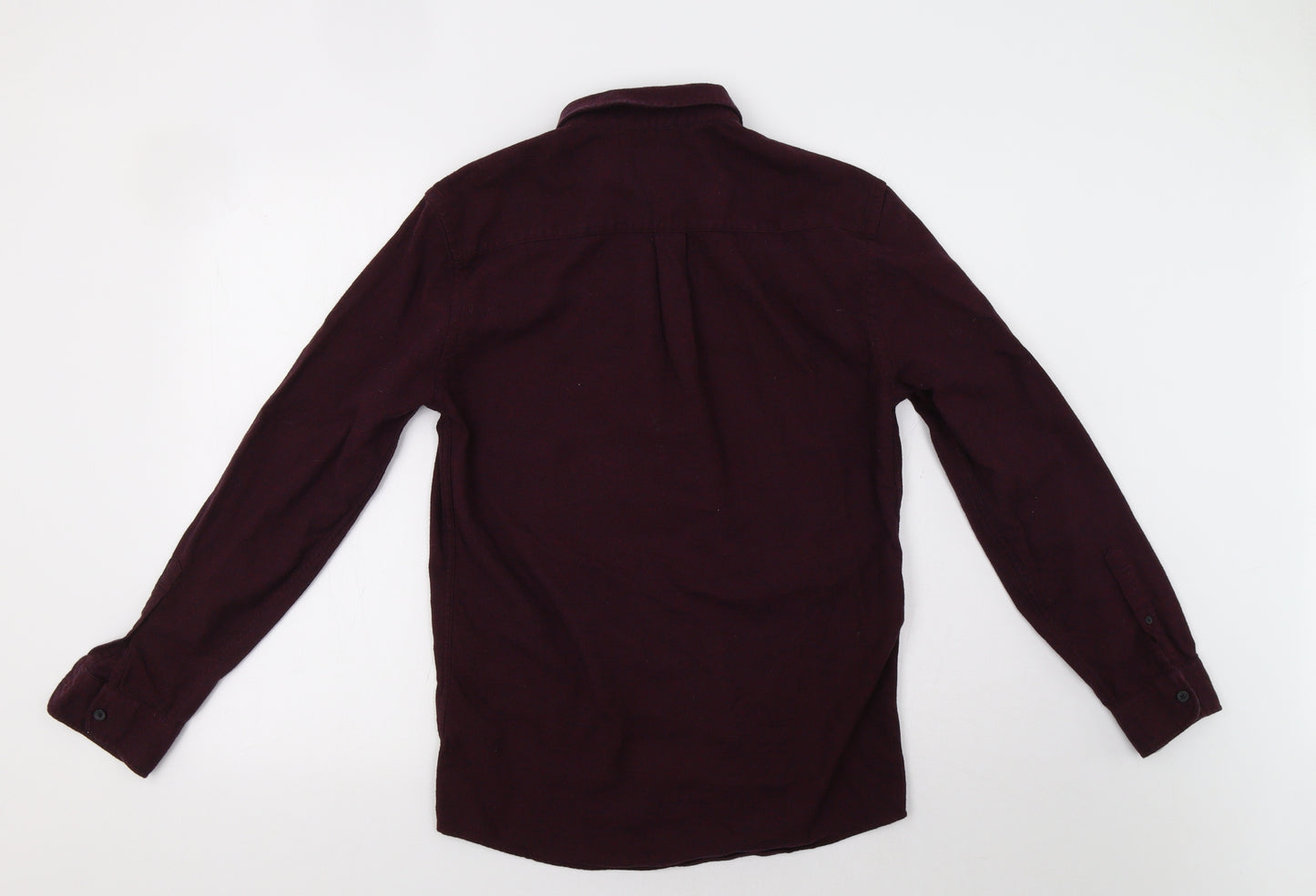 M&S Mens Purple    Button-Up Size S