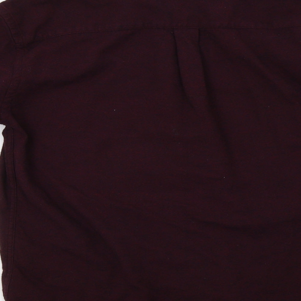 M&S Mens Purple    Button-Up Size S