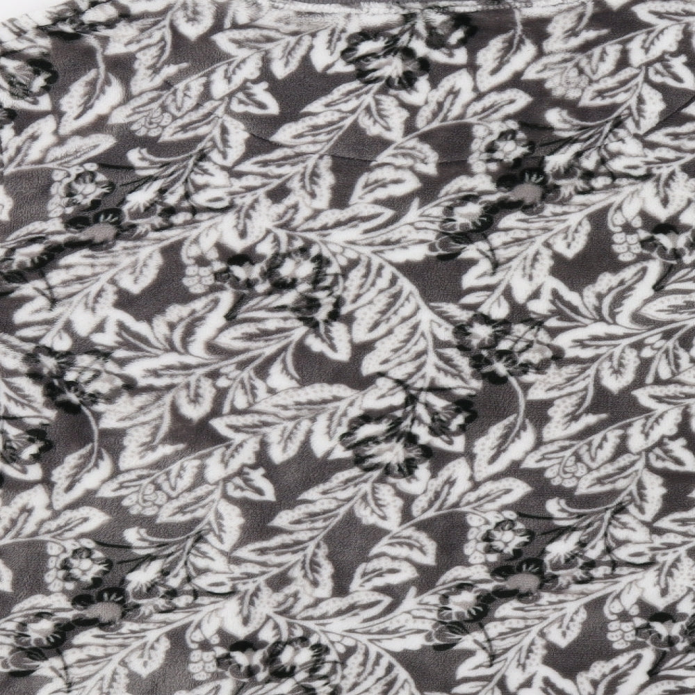 TU Womens Grey Floral Fleece Top Lounge Set Size XL