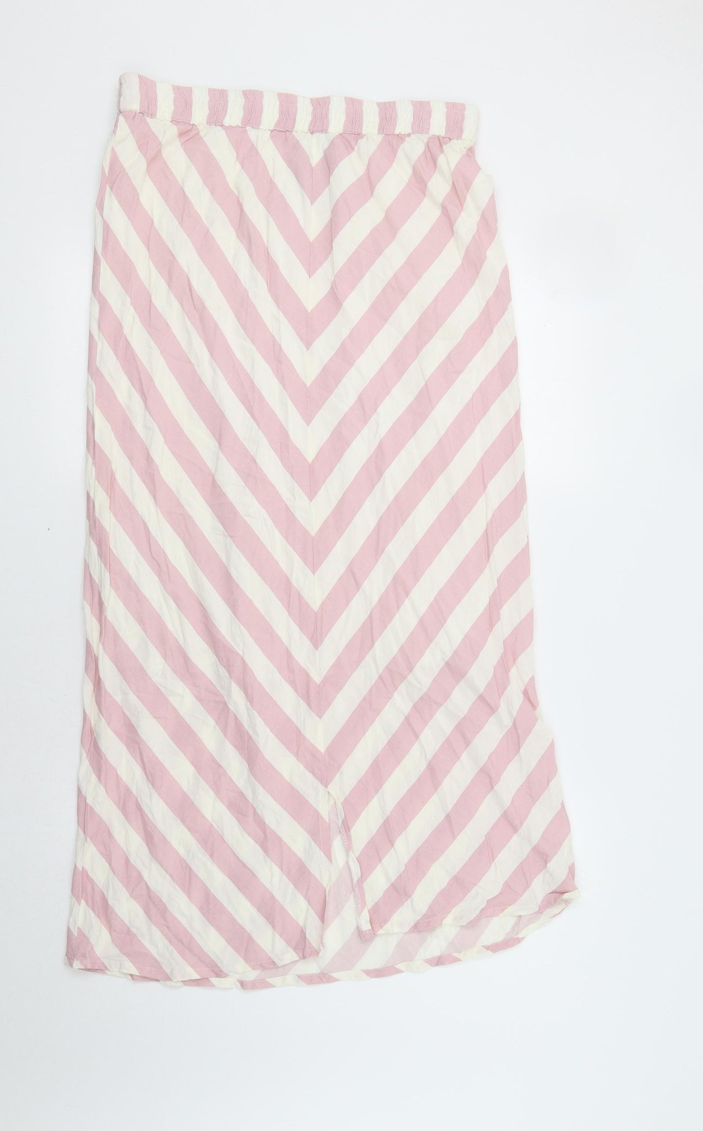 Compania fantastica Womens Pink Striped  A-Line Skirt Size L