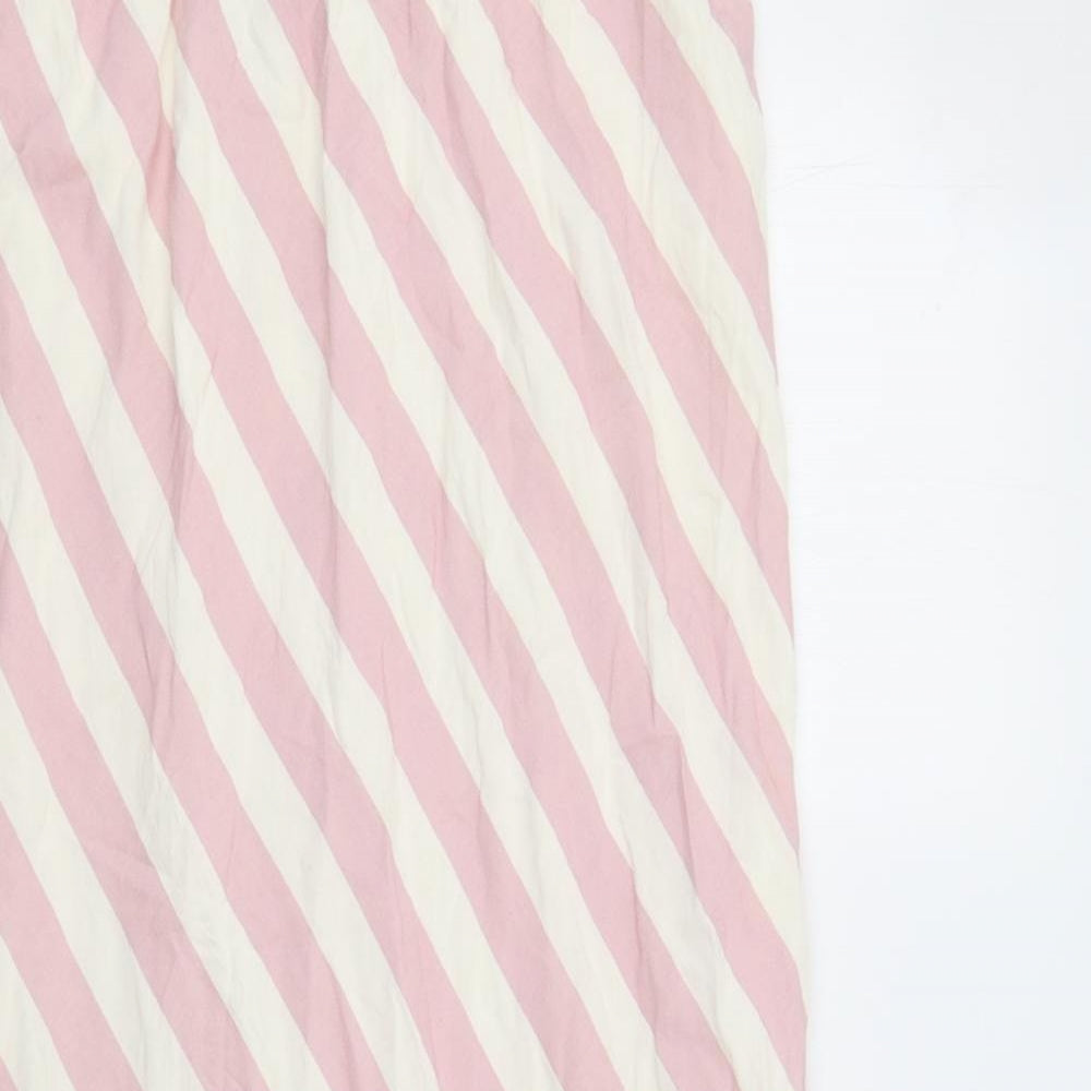 Compania fantastica Womens Pink Striped  A-Line Skirt Size L