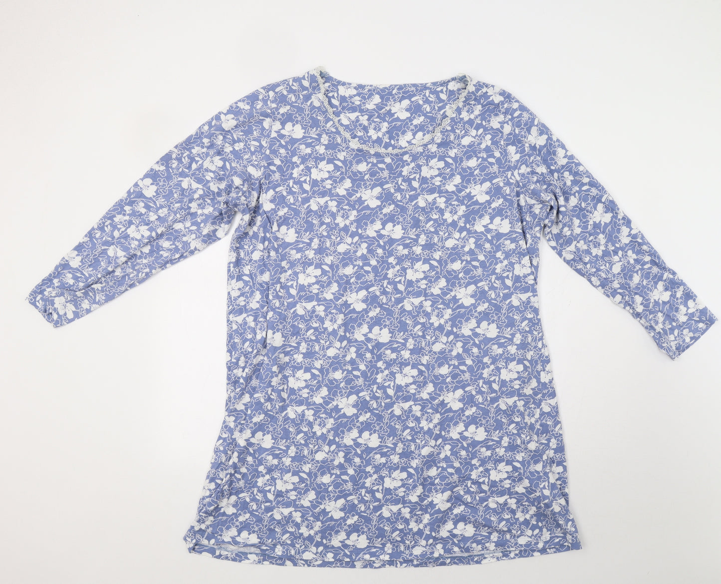 M&S Womens Blue Floral  Capri Dress Size 20