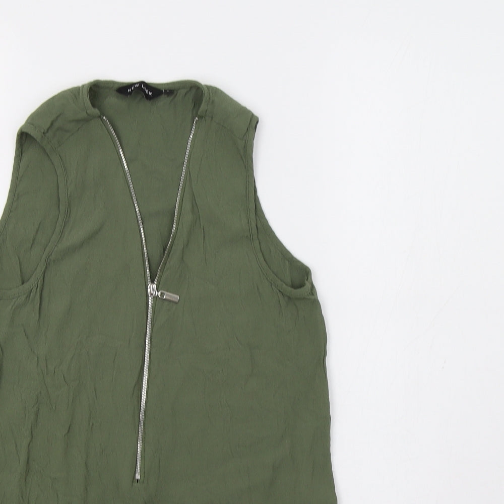 New Look Womens Green   Basic Tank Size 8