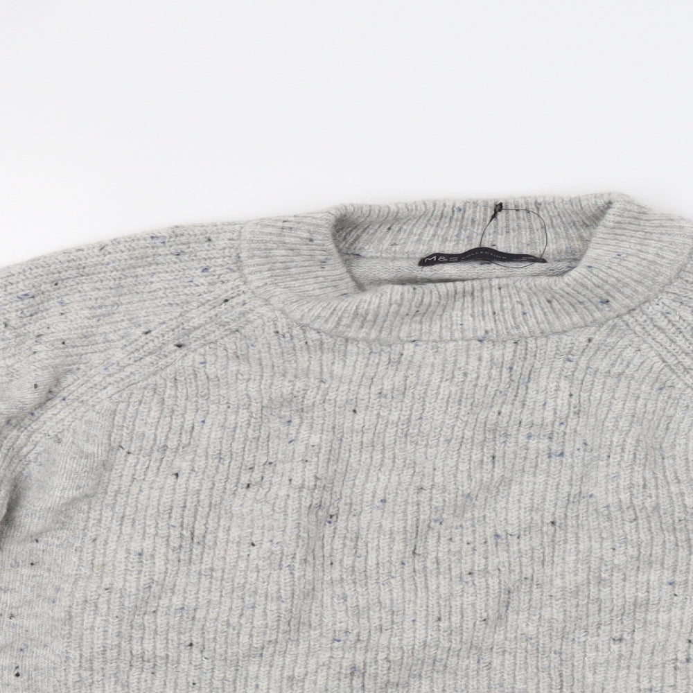 M&S Womens Grey   Pullover Jumper Size M