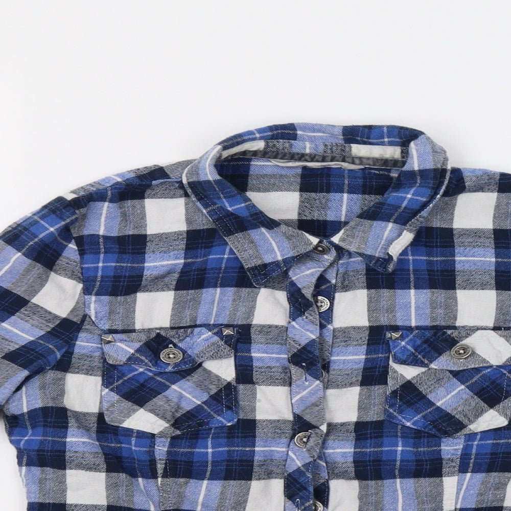 Red Herring Boys Blue Check  Basic Button-Up Size 12 Years