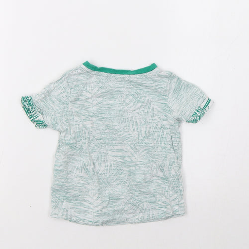 George Baby Green Floral  Basic T-Shirt Size 18-24 Months  - Super Cool