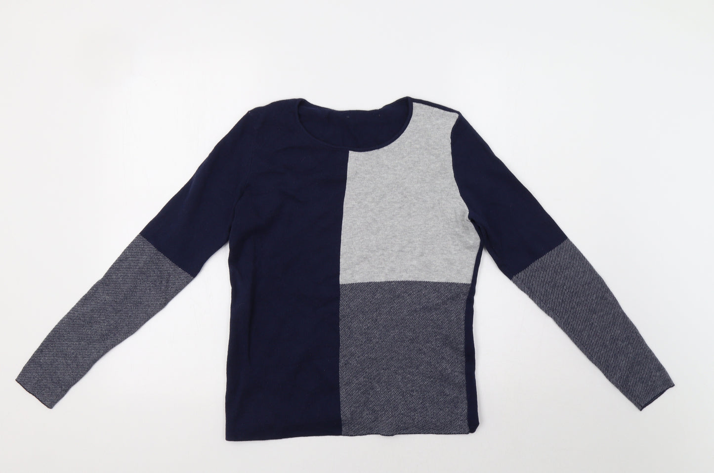 Preworn Womens Blue Geometric  Pullover Jumper Size S