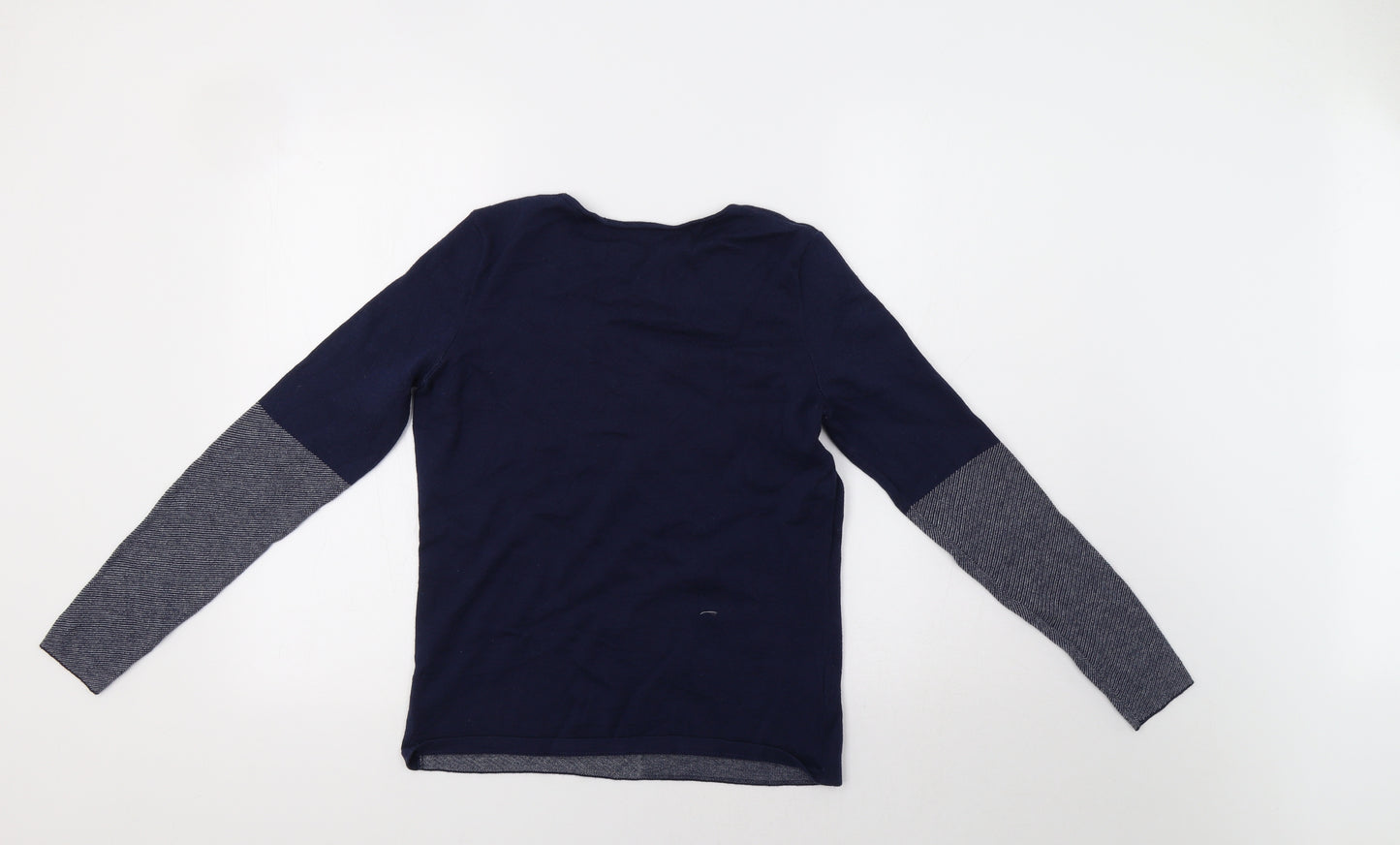 Preworn Womens Blue Geometric  Pullover Jumper Size S