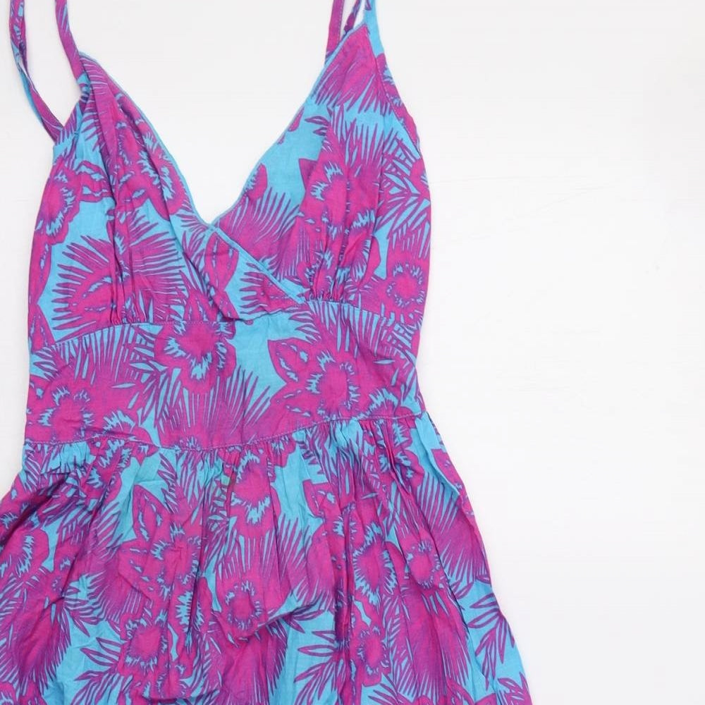 Papaya Womens Purple Geometric  Fit & Flare  Size 8