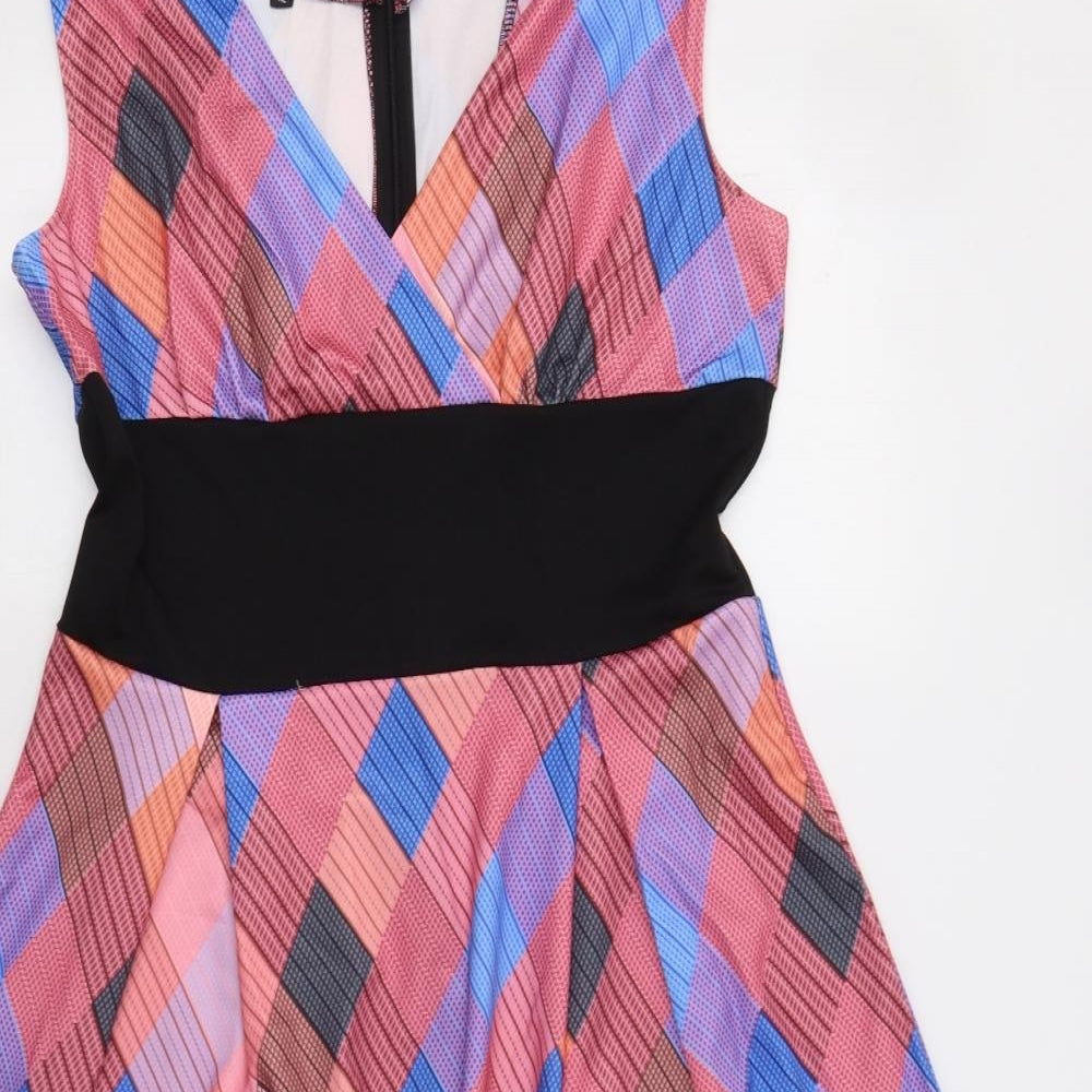 Preworn Womens Multicoloured Check  Fit & Flare  Size XL