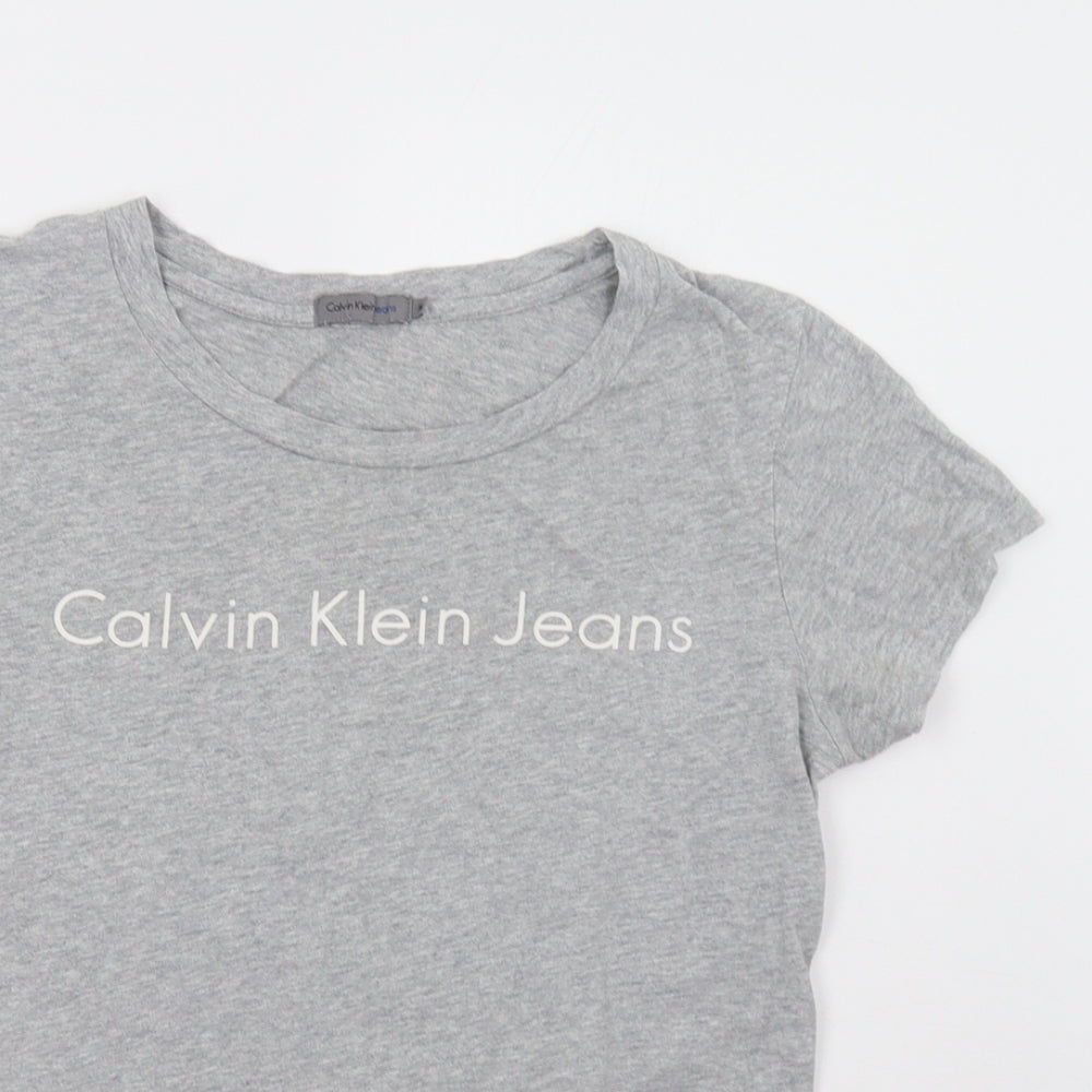 Calvin Klein Womens Grey   Basic T-Shirt Size M