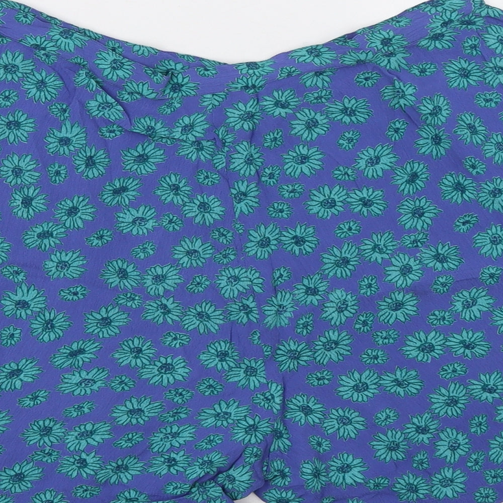 Richards Womens Blue Floral  Bermuda Shorts Size 18