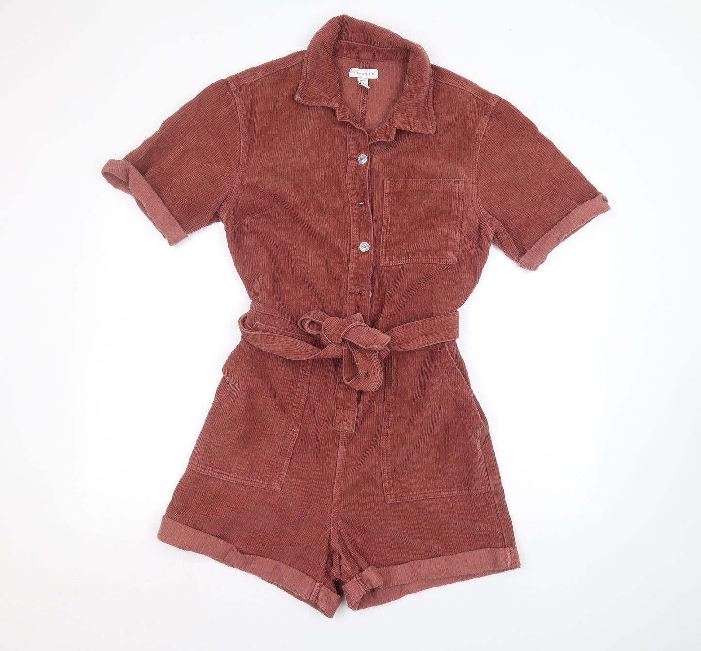 Topshop Womens Pink   Playsuit One-Piece Size L