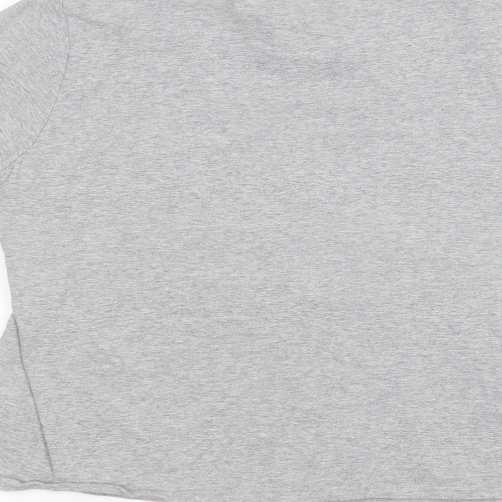 Fancyqube Womens Grey   Basic T-Shirt Size L