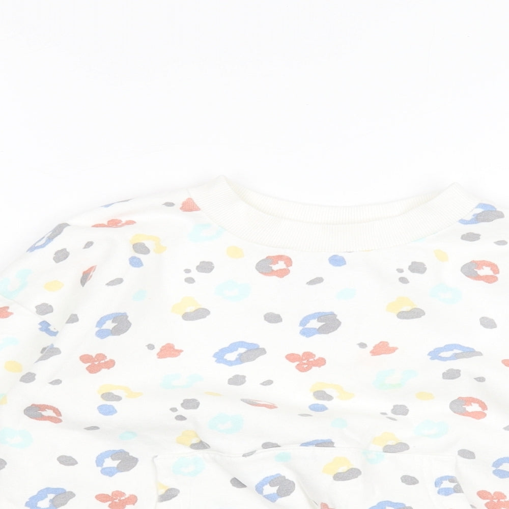 Primark Girls White   Pullover Jumper Size 4-5 Years