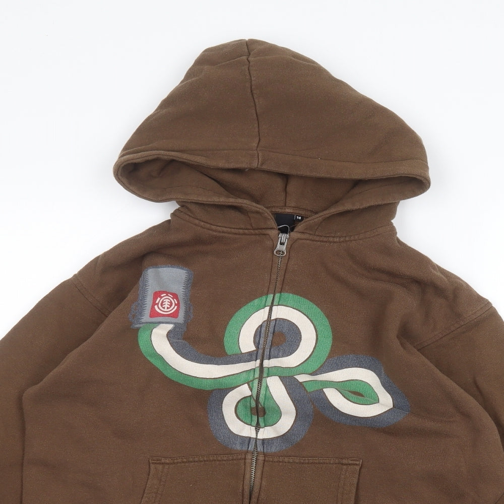 Element Womens Brown   Full Zip Hoodie Size 14