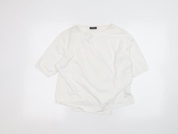 M&Co Womens White   Cardigan Jumper Size 14