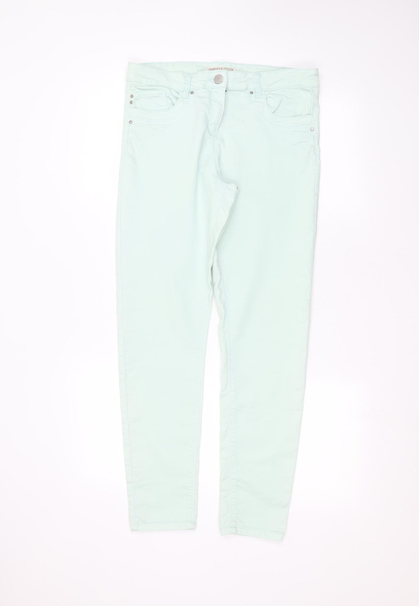 Papaya Womens Green   Skinny Jeans Size 12 L27 in