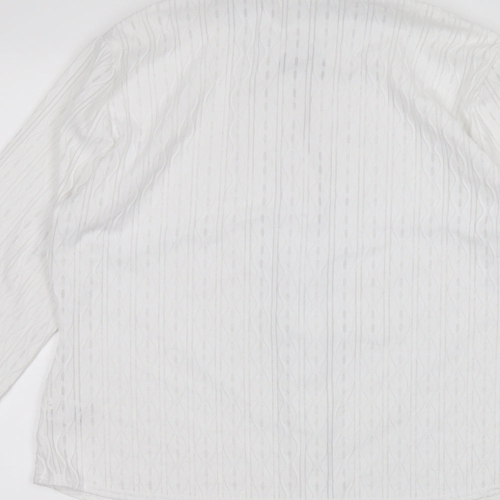 Marks and Spencer Womens White   Basic Button-Up Size 14