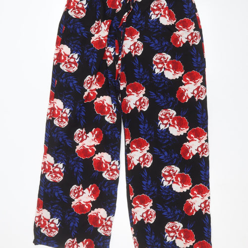 Originals  Womens Black Floral  Trousers  Size M L27 in
