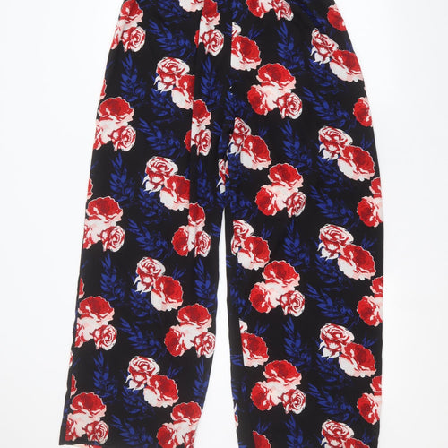 Originals  Womens Black Floral  Trousers  Size M L27 in