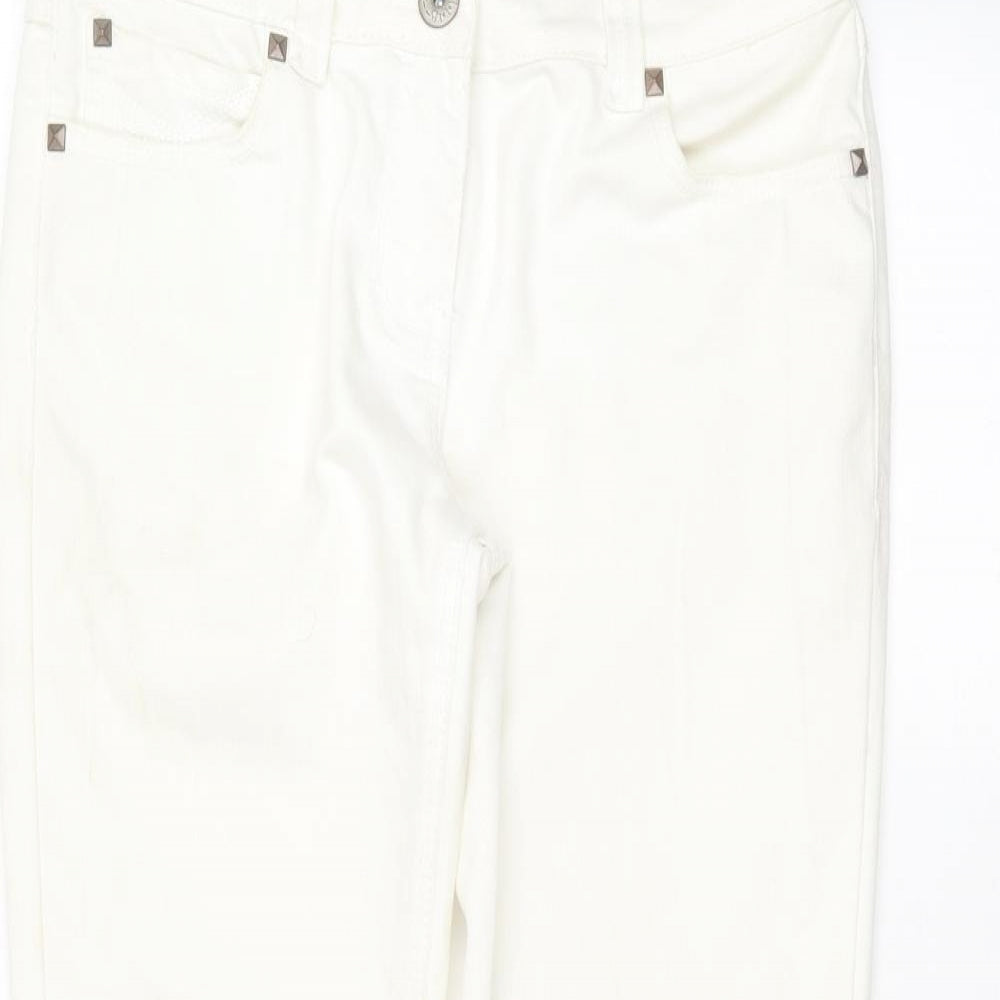 George Womens White   Straight Jeans Size 14 L27 in