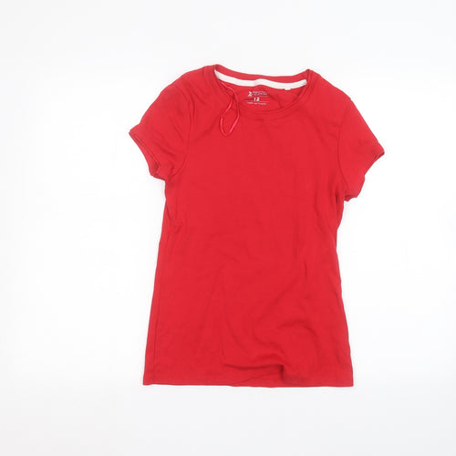 TU Womens Red   Basic T-Shirt Size 12