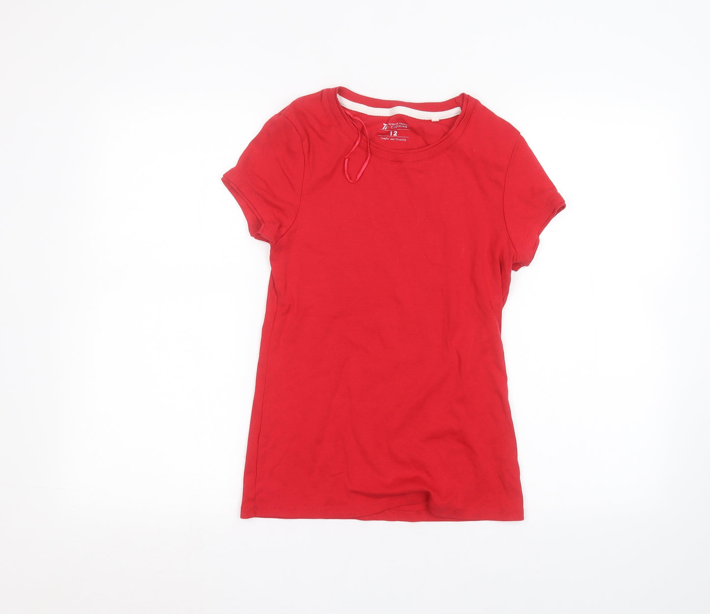 TU Womens Red   Basic T-Shirt Size 12