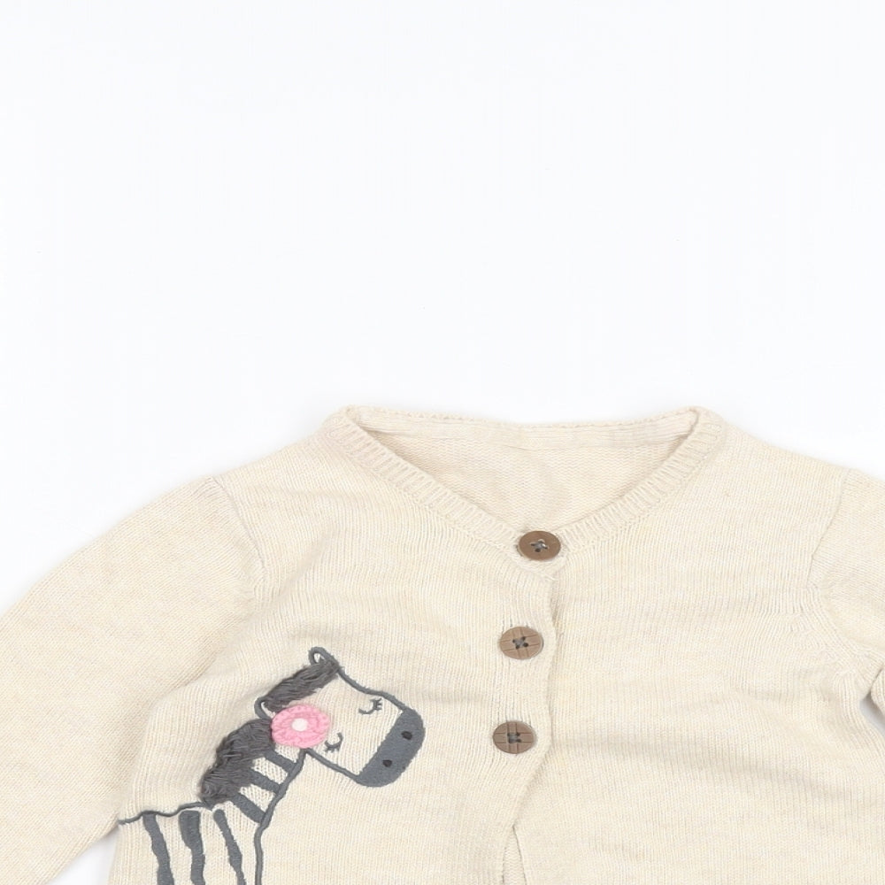 Nutmeg Baby Beige   Cardigan Jumper Size 12-18 Months