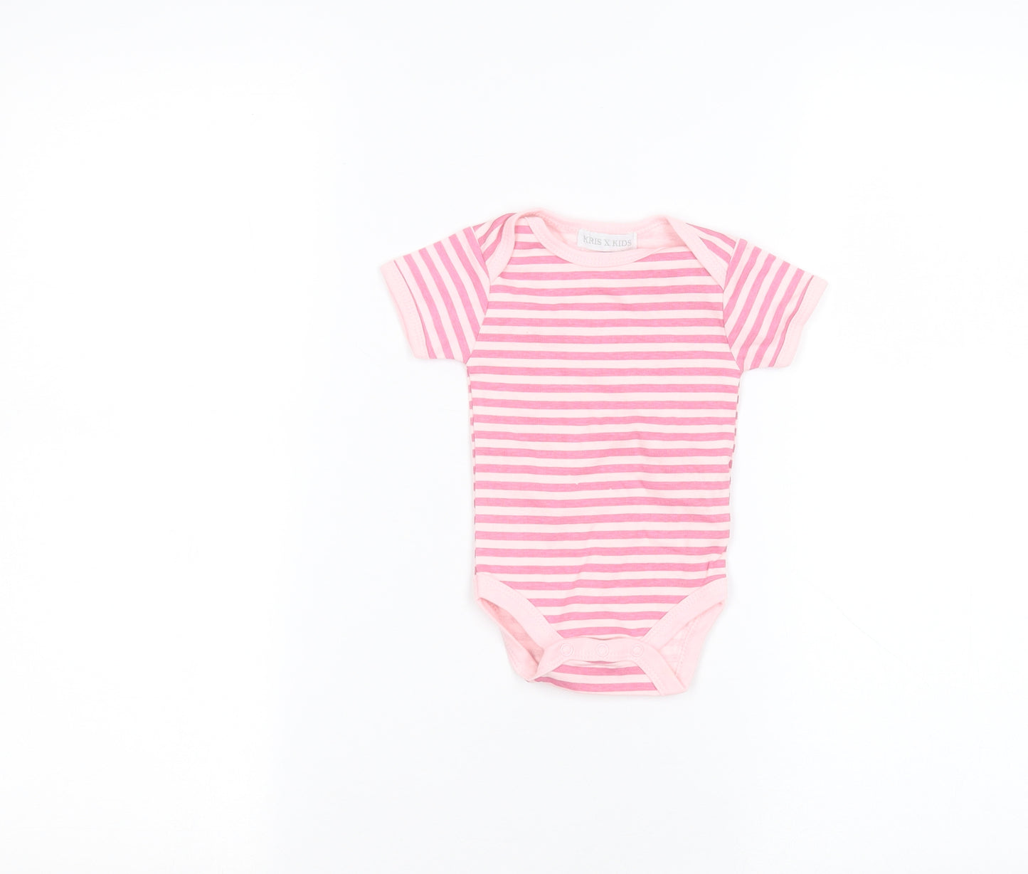 KRISS Baby Pink Striped  Babygrow One-Piece Size 0-3 Months