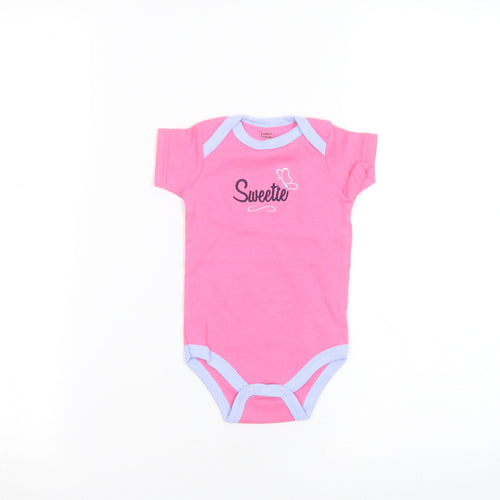Luvable Friends Baby Pink   Babygrow One-Piece Size 0-3 Months