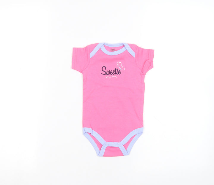 Luvable Friends Baby Pink Babygrow One-Piece Size 0-3 Months