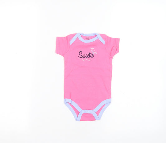 Luvable Friends Baby Pink   Babygrow One-Piece Size 0-3 Months