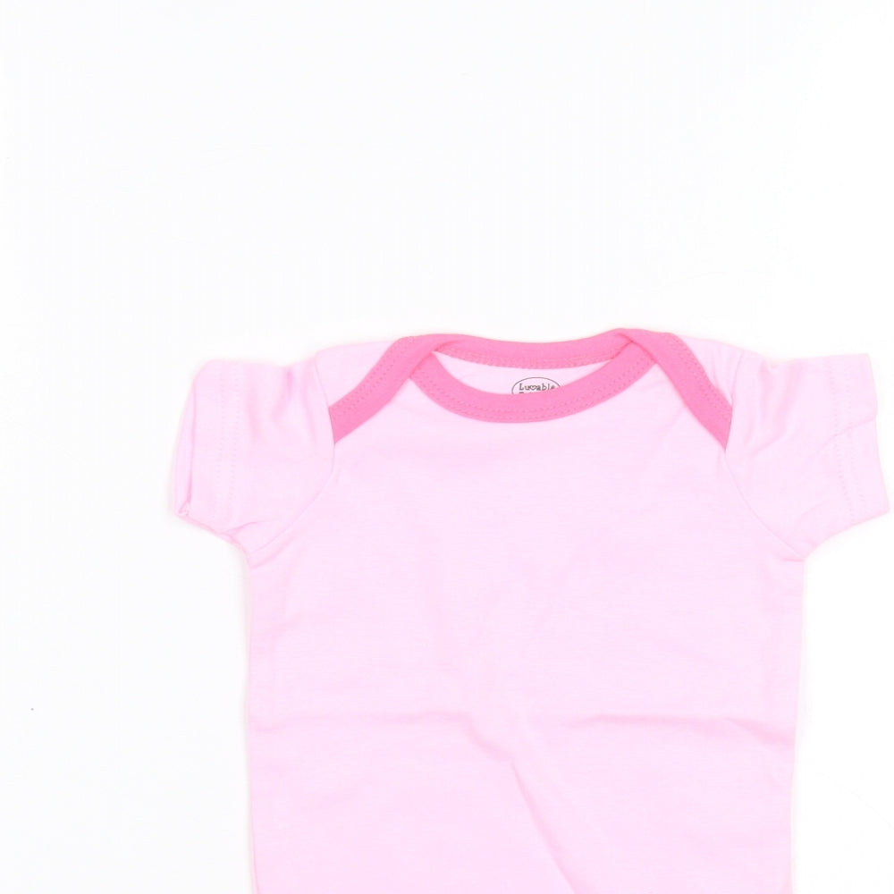 Luvable Friends Baby Pink   Babygrow One-Piece Size 0-3 Months