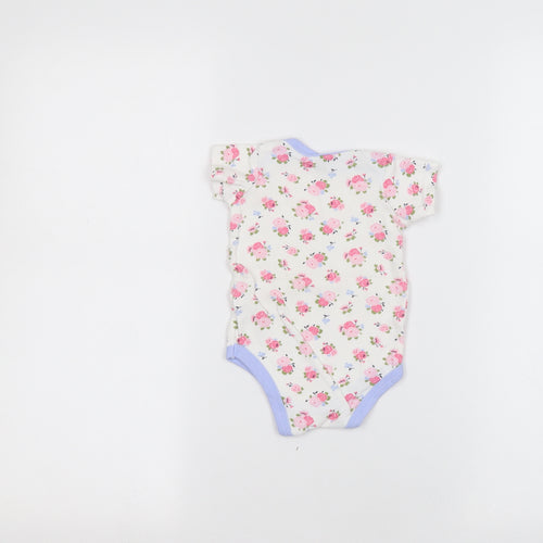 Luvable Friends Baby White Spotted  Babygrow One-Piece Size 0-3 Months