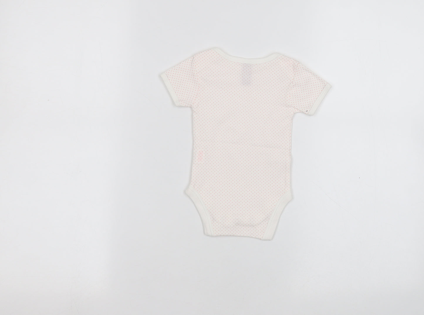 First Wish Baby White Polka Dot  Babygrow One-Piece Size 0-3 Months