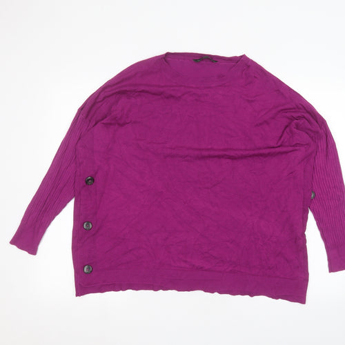 Bonmarché Womens Purple   Pullover Jumper Size 24
