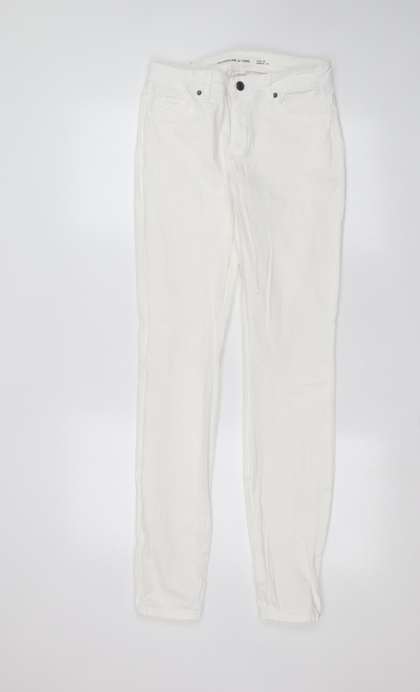 Jacqueline De Yong Womens White   Skinny Jeans Size M L32 in