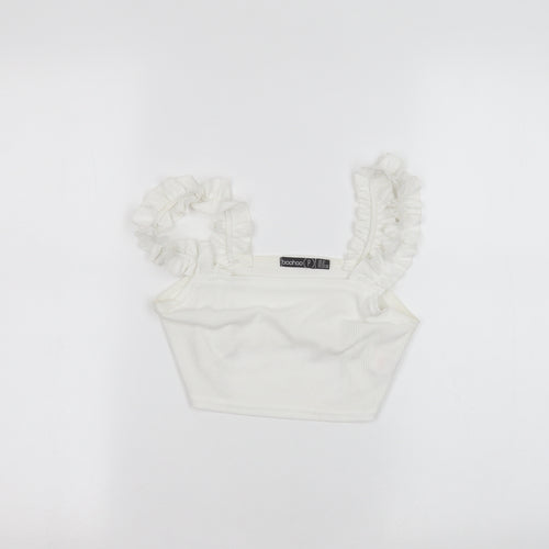 Boohoo Womens White   Basic T-Shirt Size 12