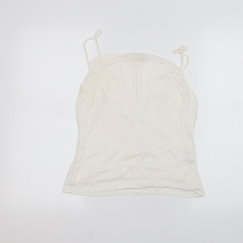 Laura Ashley Womens White   Basic T-Shirt Size 14