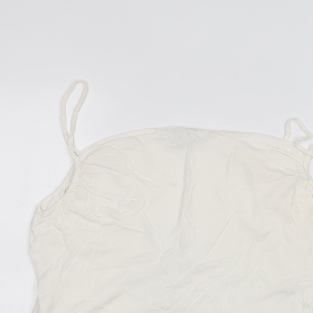 Laura Ashley Womens White   Basic T-Shirt Size 14