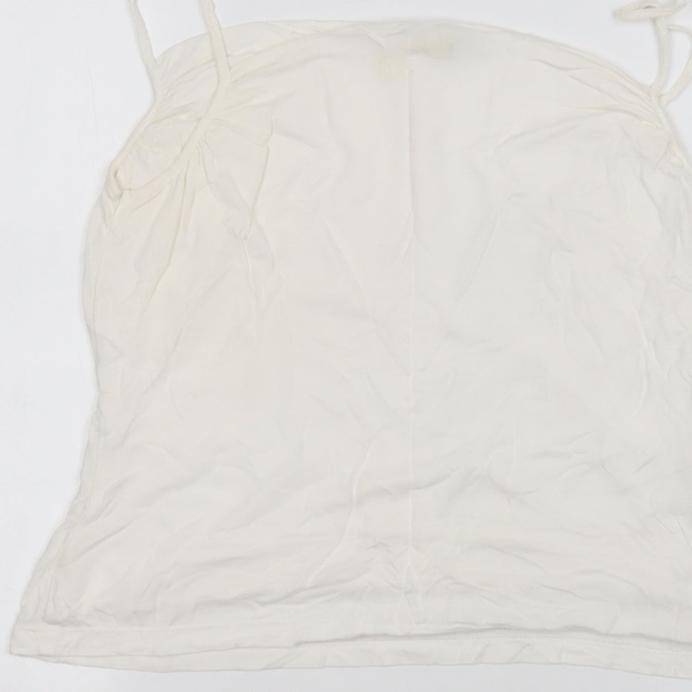 Laura Ashley Womens White   Basic T-Shirt Size 14