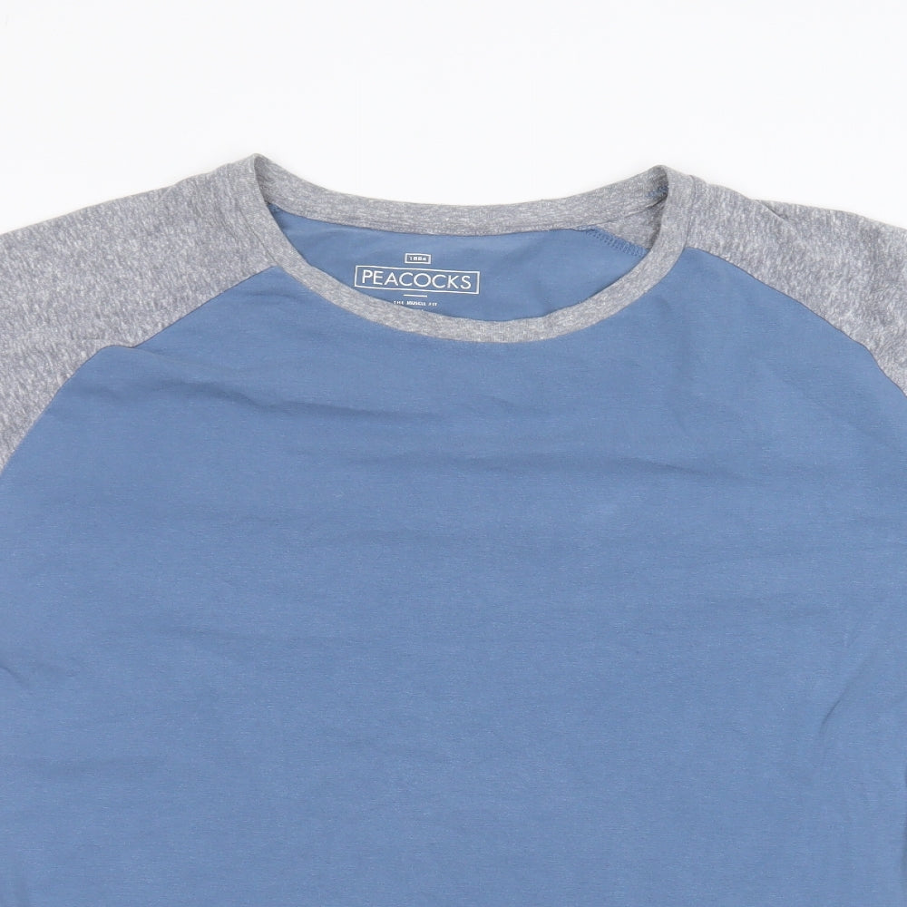Peacocks Mens Blue    T-Shirt Size XL