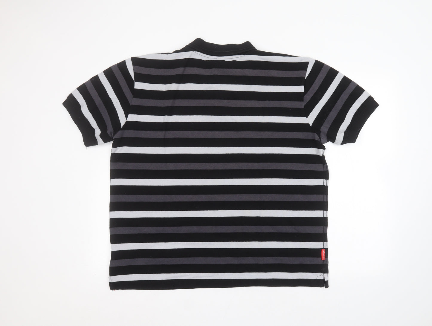 Slazenger Mens Black Striped   Polo Size XL