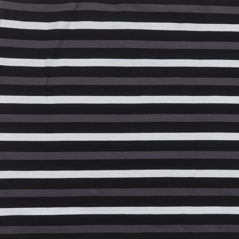 Slazenger Mens Black Striped   Polo Size XL