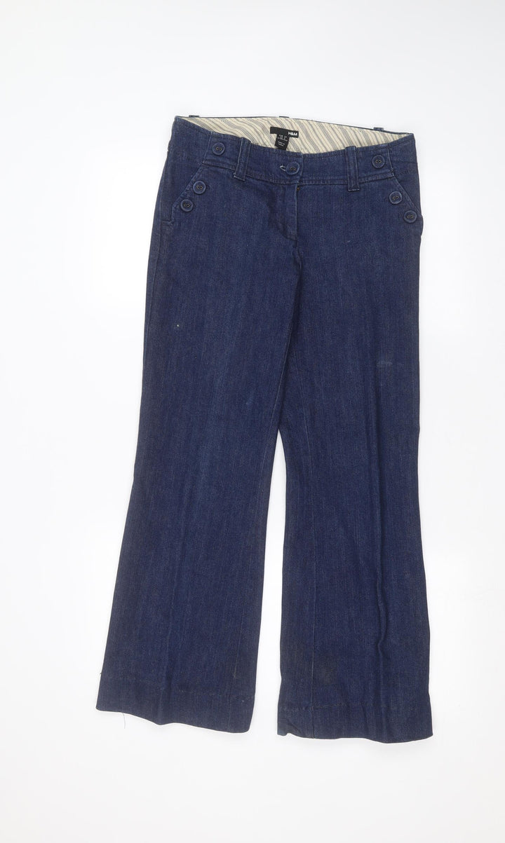 H&M Womens Blue   Straight Jeans Size 6 L28 in
