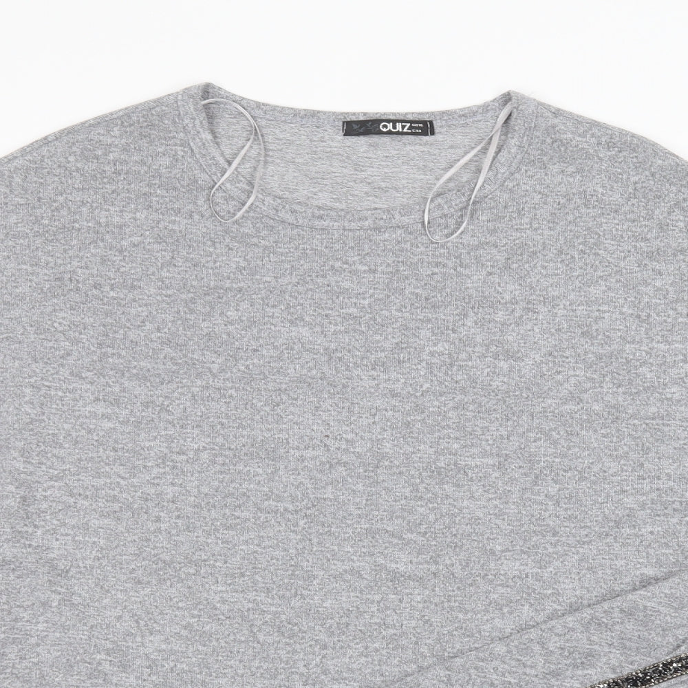 Quiz Womens Grey   Pullover Jumper Size 16
